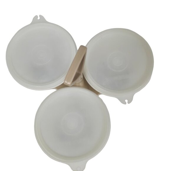 Vtg Tupperware 757-1 Condiment Caddy W/ Serving Spoons Retro Kitchen Storage - Picture 3 of 10